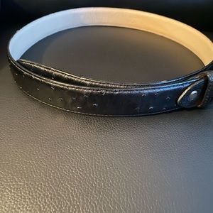 African black Ostrich skin belt